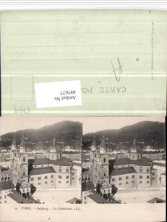 497677,Stereokarte Salzburg Dom Kirche