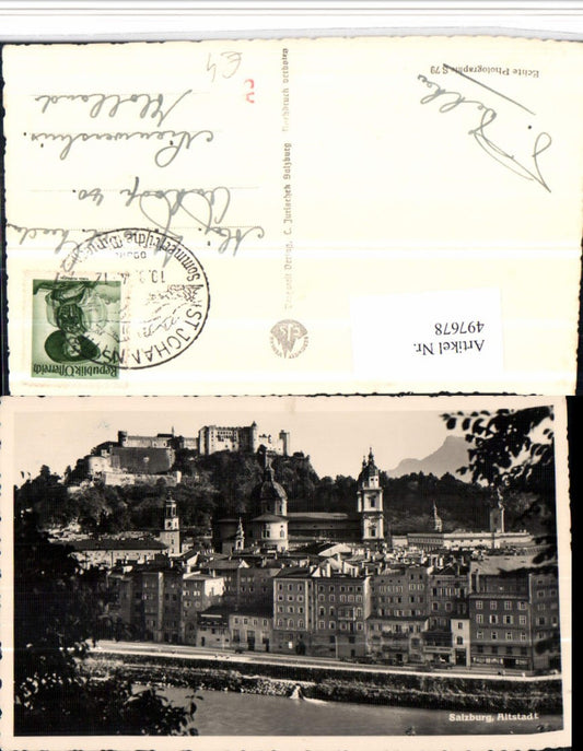 497678,Salzburg Teilansicht Altstadt m. Festung