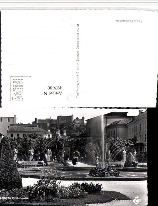 497680,Salzburg Mirabellgarten Brunnen m. Festung pub Cosy 69