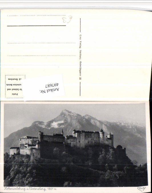 497687,Salzburg Festung Hohensalzburg u. Untersberg Bergkulisse pub Cosy