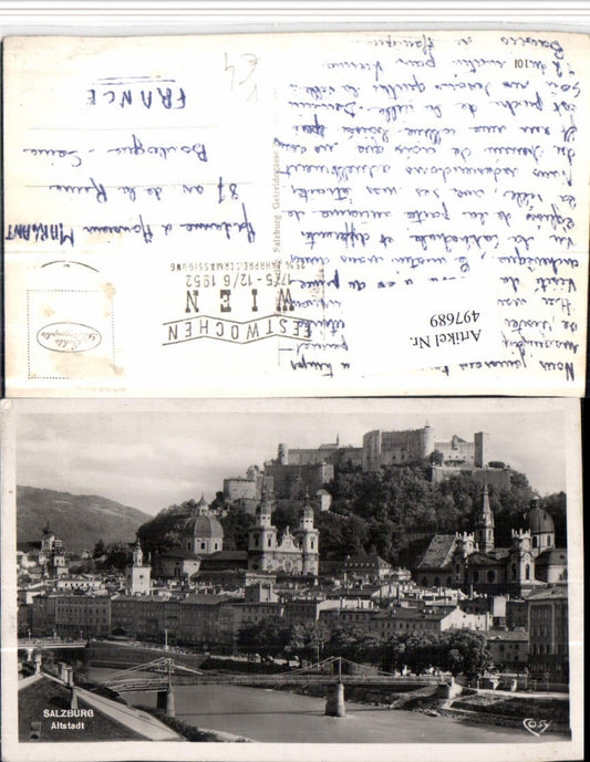 497689,Salzburg Teilansicht Altstadt Brücke m. Festung pub Cosy