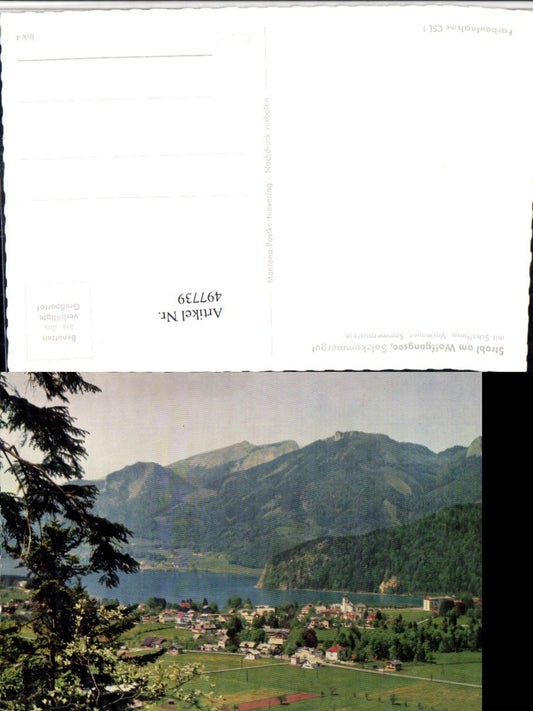 497739,Strobl am Wolfgangsee Totale m. Schafberg Bergkulisse