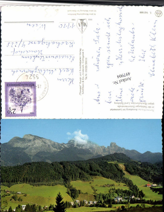 497904,Annaberg im Lammertal Teilansicht geg. Bischofsmütze Bergkulisse