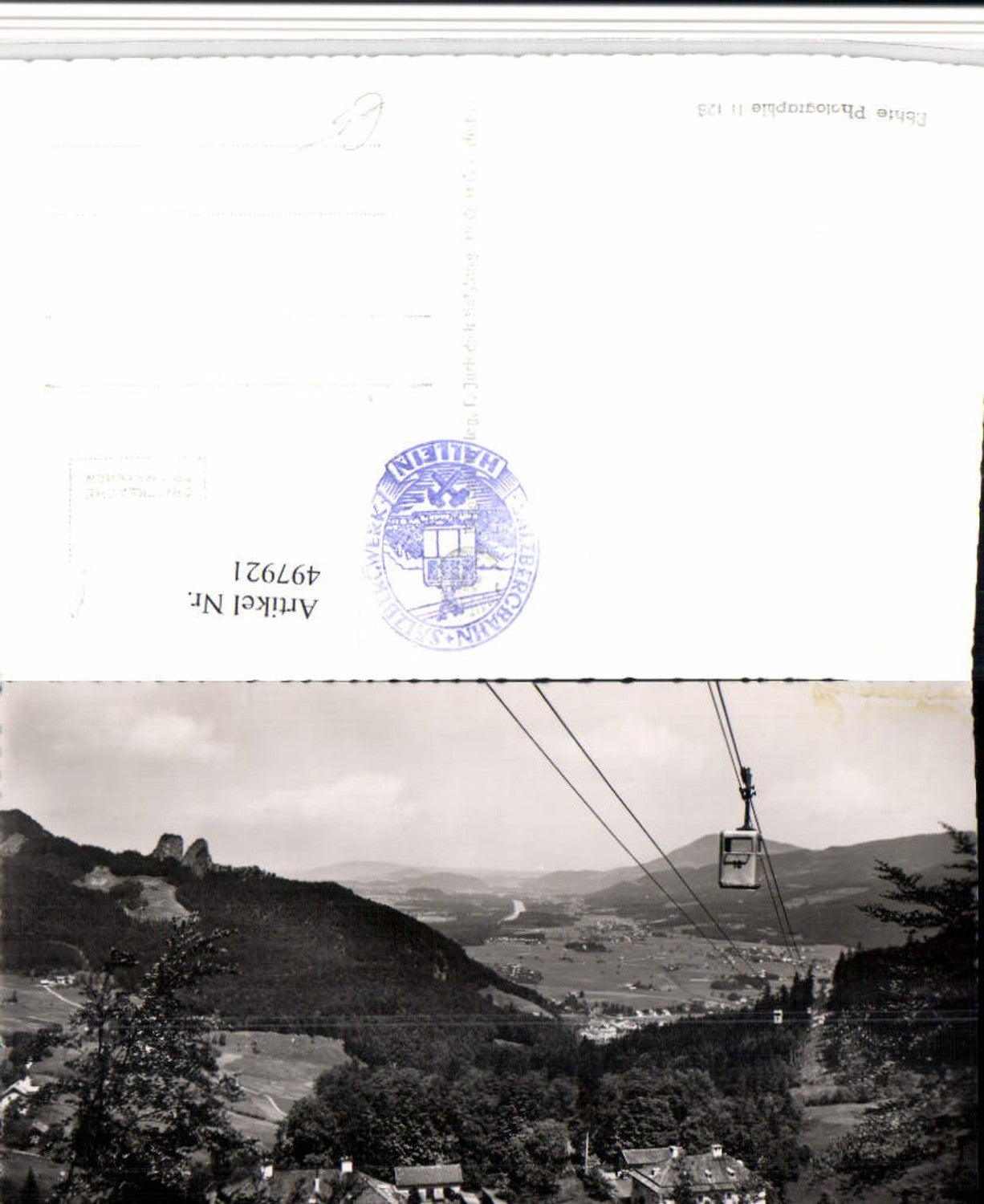 497921,Hallein Salzbergbahn Seilbahn geg. Barmsteine