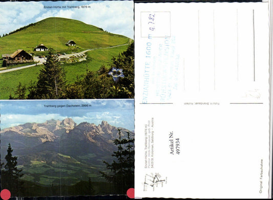 497934,Trattberg b. St. Koloman Eanzian-Hütte Dachstein Mehrbildkarte