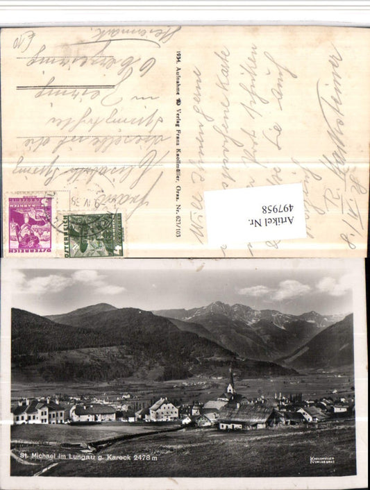 497958,St. Michael im Lungau Totale geg. Kareck Bergkulisse