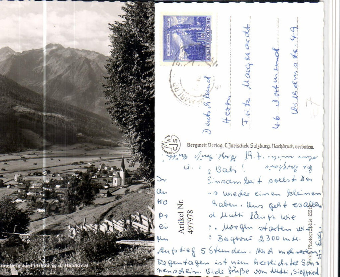 497978,Bramberg im Pinzgau Totale geg. Habachtal Bergkulisse