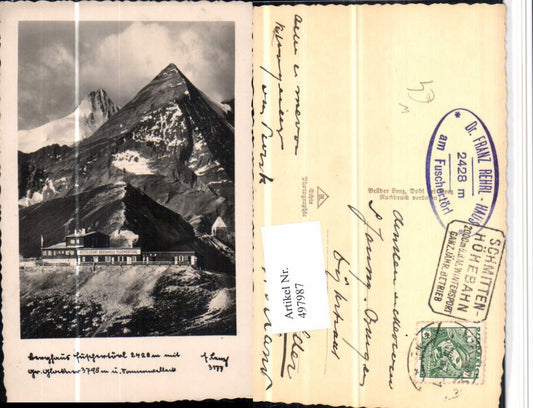 497987,Berghaus Fuschertörl b. Fusch m. Großglockner Bergkulisse