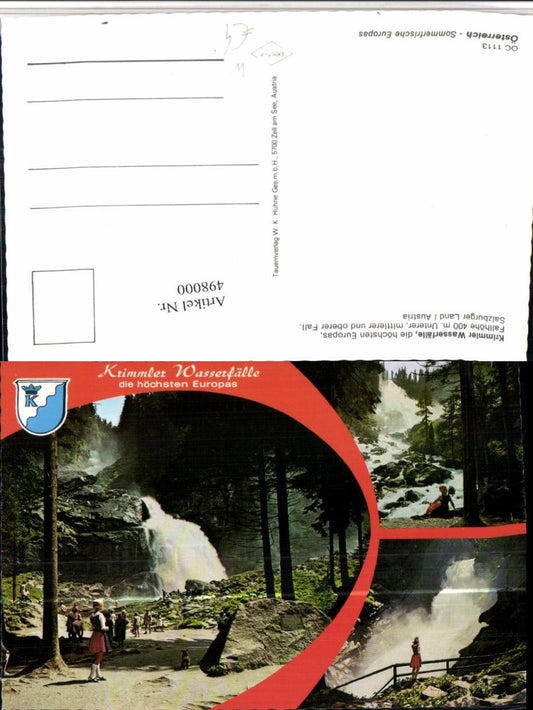 498000,Krimmler Wasserfälle b. Krimml Mehrbildkarte