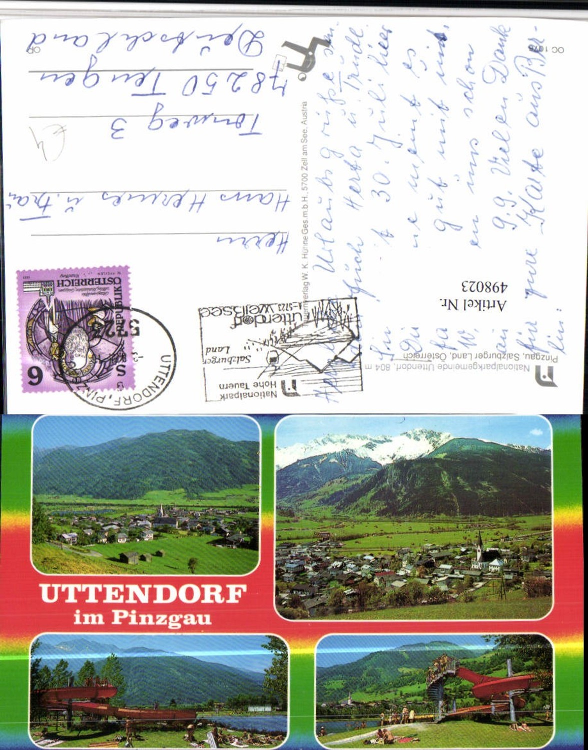 498023,Uttendorf im Pinzgau Totale Freibad Mehrbildkarte