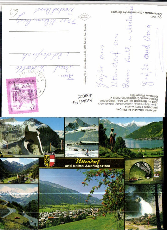 498025,Uttendorf Totale Tunnel Wasserfall See Mehrbildkarte