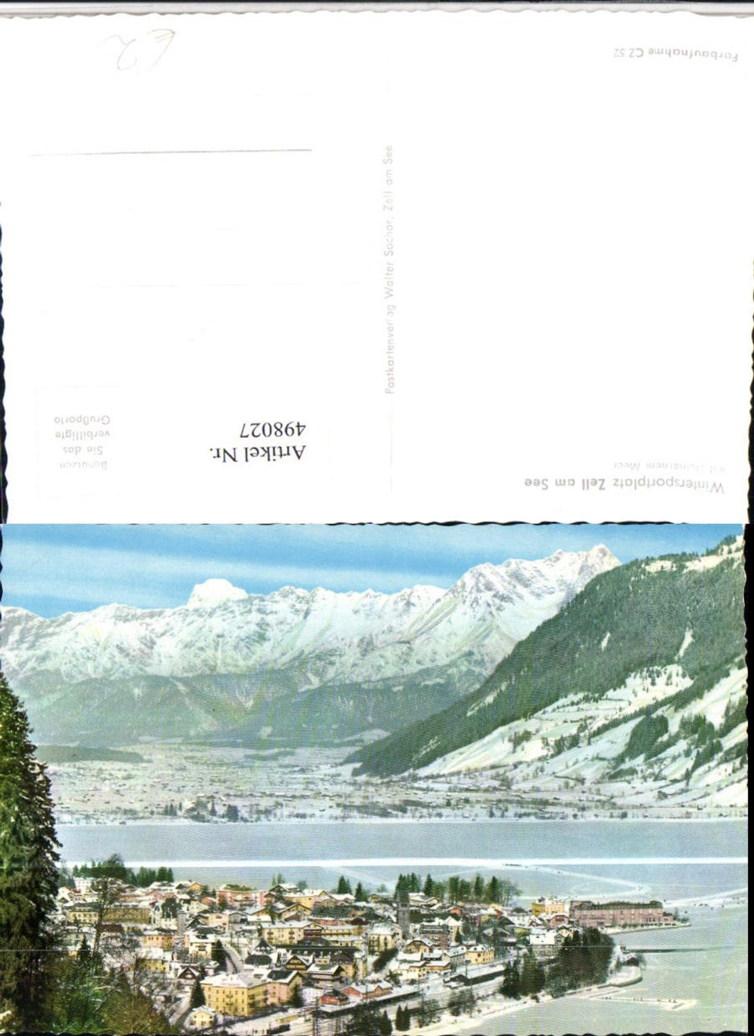 498027,Zell am See Totale m. Steinernem Meer Bergkulisse Winterbild