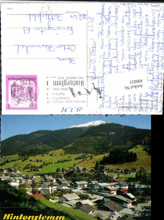 498031,Hinterglemm Teilansicht Bergkulisse