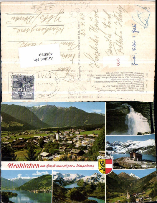 498039,Neukirchen Totale Zell am See Wasserfall Mehrbildkarte Nachporto