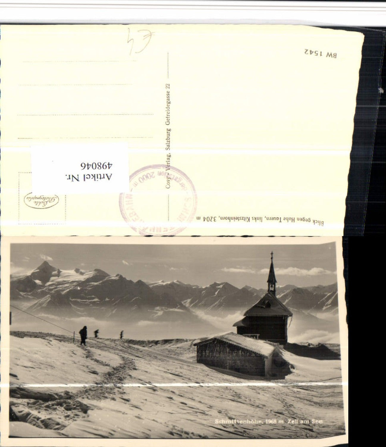 498046,Zell am See Schmittenhöhe Kapelle Bergkulisse