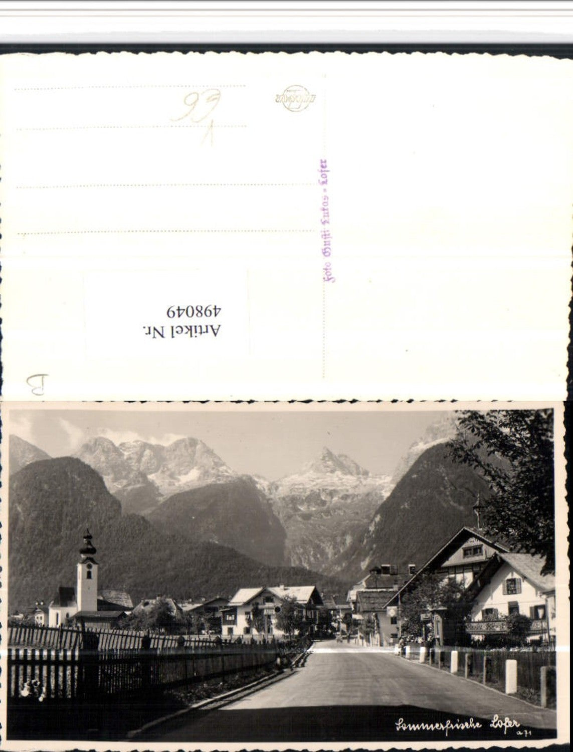 498049,Lofer Teilansicht Straßenansicht Bergkulisse pub Lukas Gustl