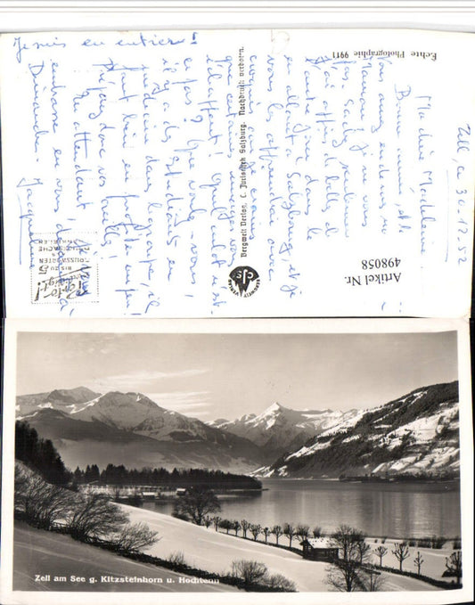 498058,Zell am See geg. Kitzsteinhorn Bergkulisse Winterbild