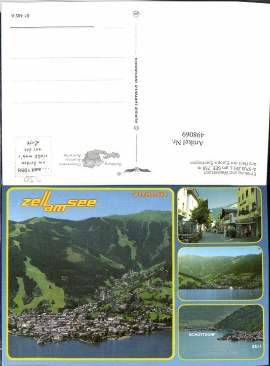 498069,Zell am See Totale Mehrbildkarte pub Alpine Luftbild 81402A