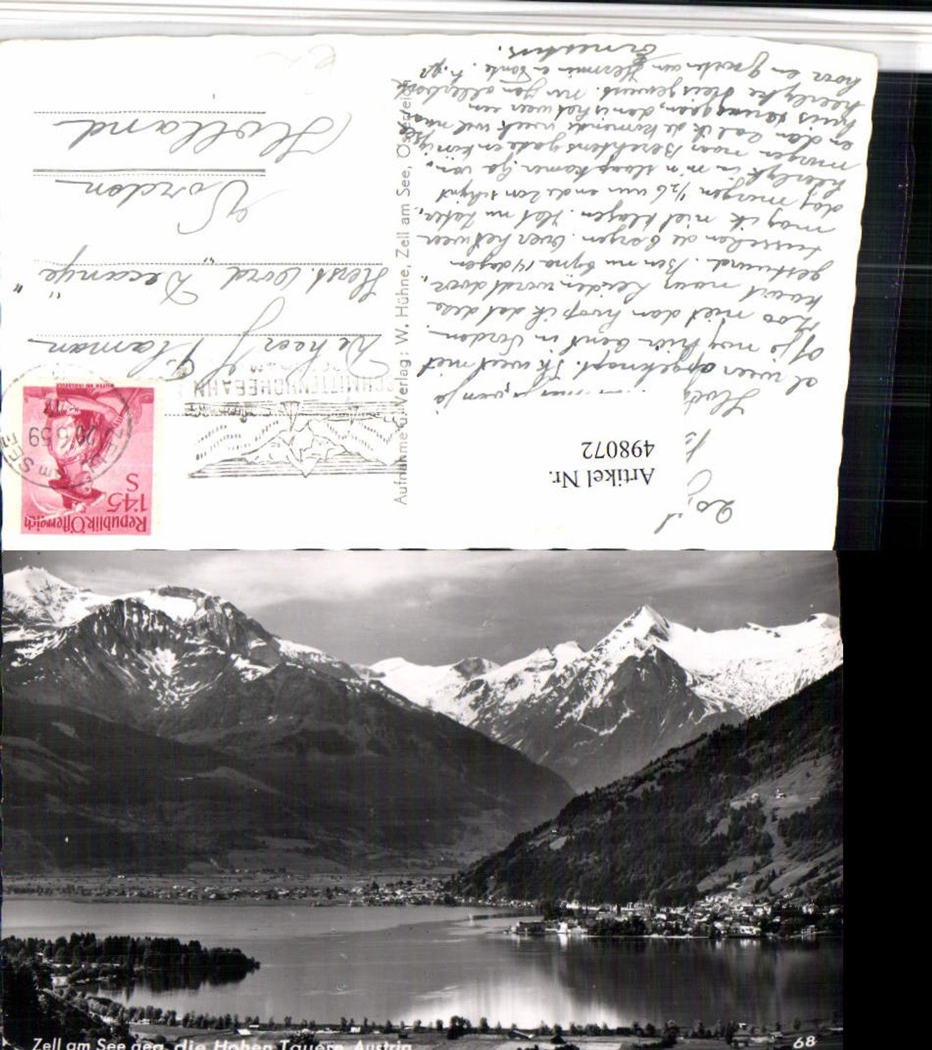 498072,Zell am See Totale geg. Hohen Tauern Bergkulisse