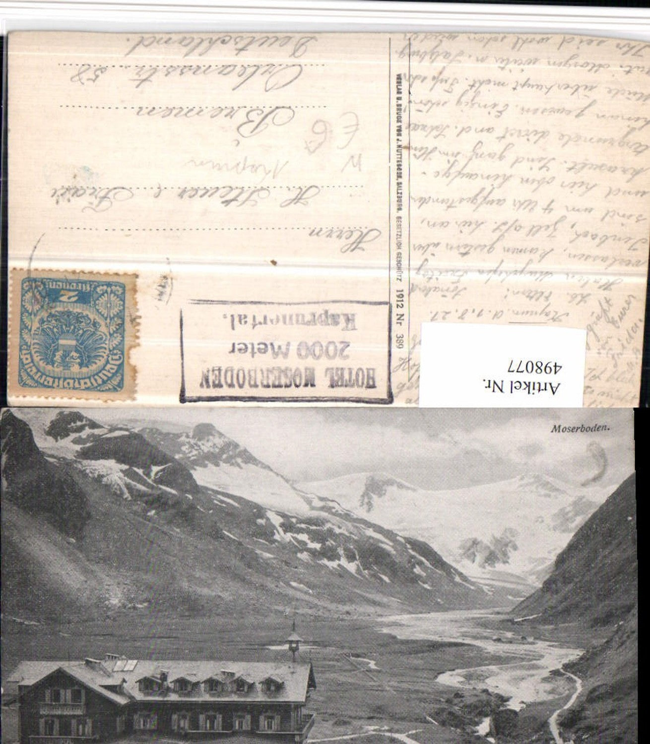 498077,Moserboden Gasthof b. Kaprun Bergkulisse