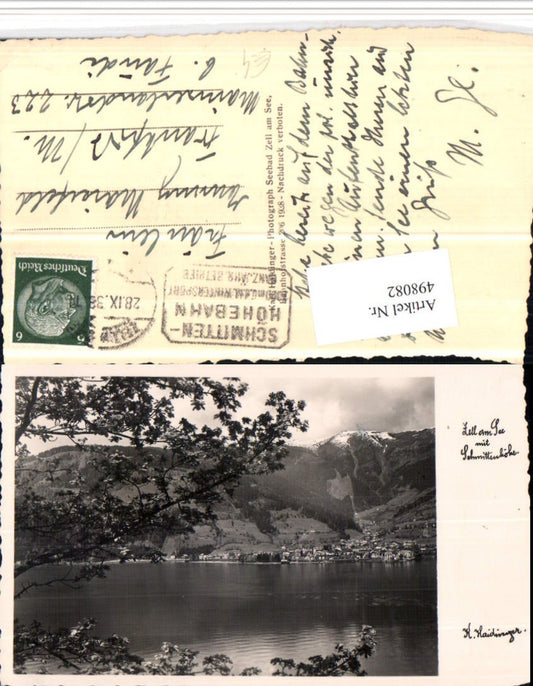 498082,Zell am See Totale geg. Schmittenhöhe Bergkulisse