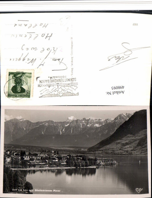 498093,Zell am See Teilansicht m. Steinernem Meer Bergkulisse pub Cosy