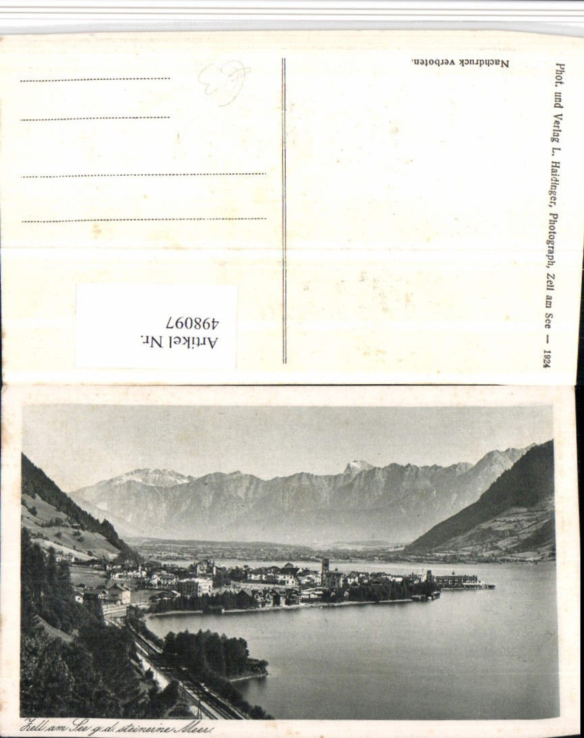 498097,Zell am See Totale geg. Steinerne Meer Bergkulisse