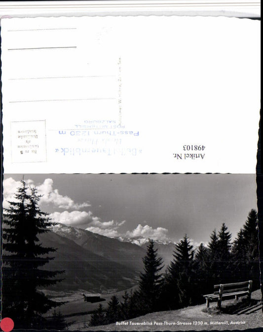 498103,Buffet Tauernblick Pass-Thurn-Straße b. Mittersill Bergkulisse