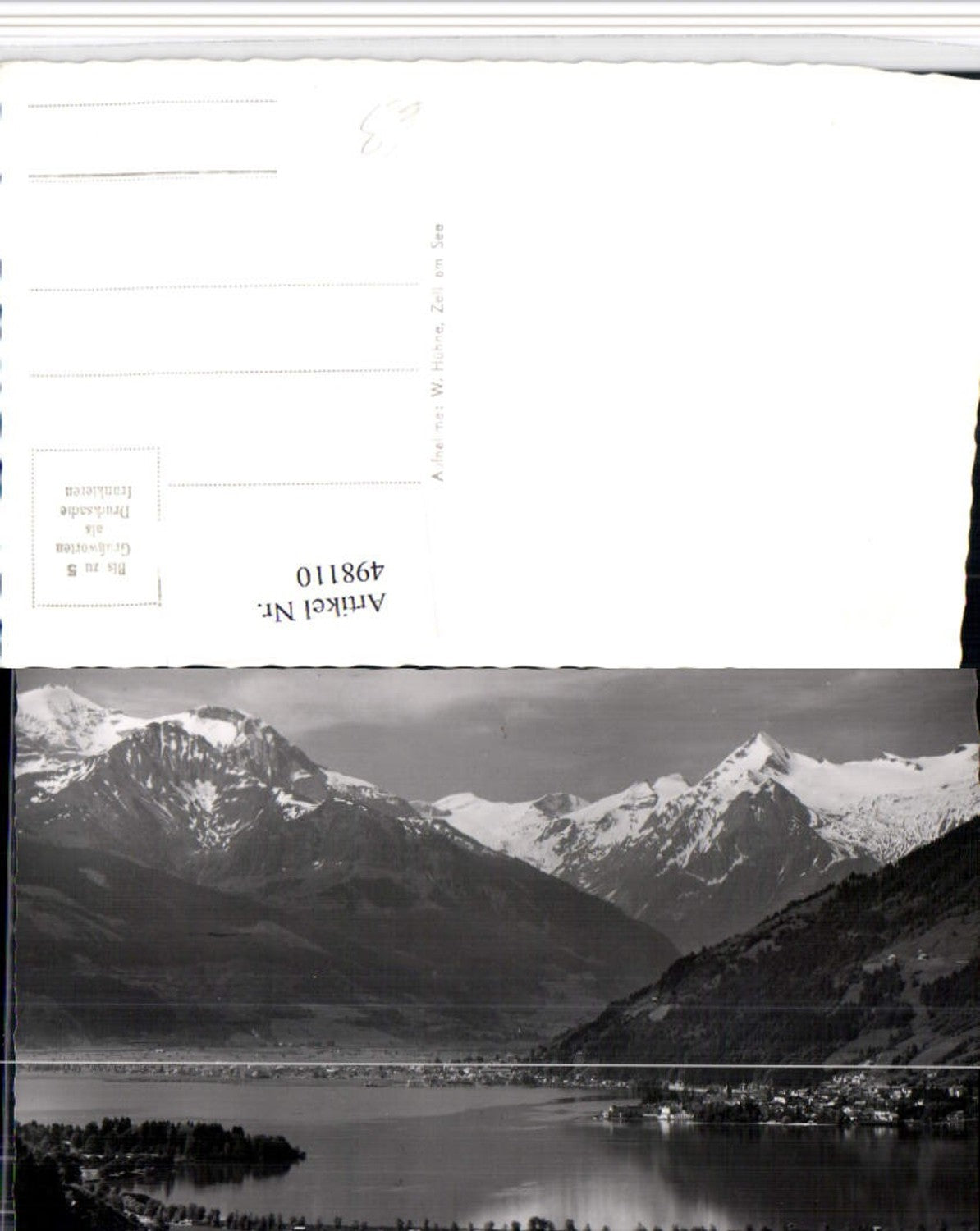 498110,Zell am See Totale geg. Hohen Tauern Bergkulisse