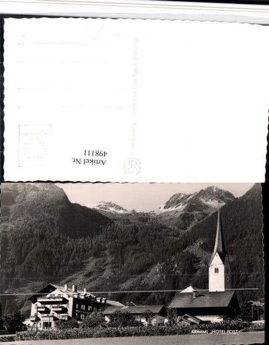 498111,Krimml Hotel Post Kirche Bergkulisse