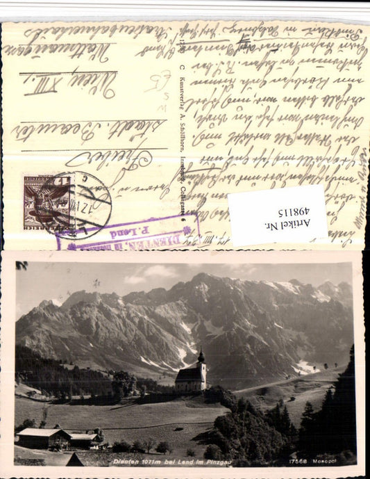 498115,Dienten b. Lend Kirche Bergkulisse Postablage