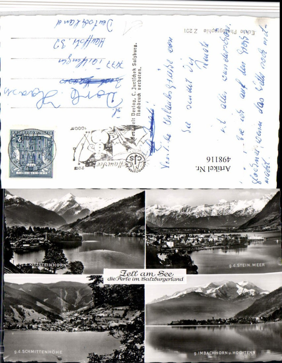 498116,Zell am See Totale Bergkulisse Mehrbildkarte