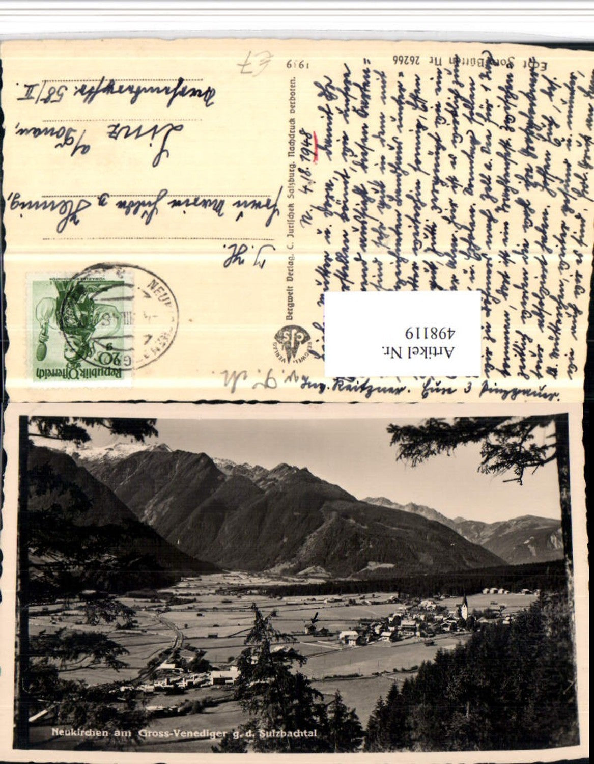 498119,Neukirchen am Großvenediger Totale geg. Sulzbachtal Bergkulisse