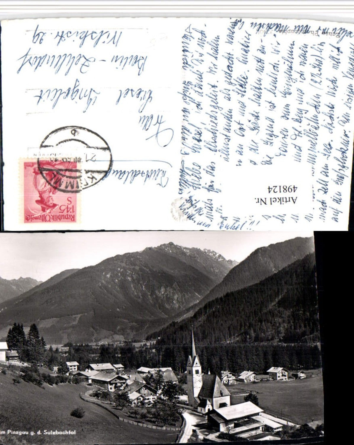 498124,Wald im Pinzgau Totale geg. Sulzbachtal Bergkulisse