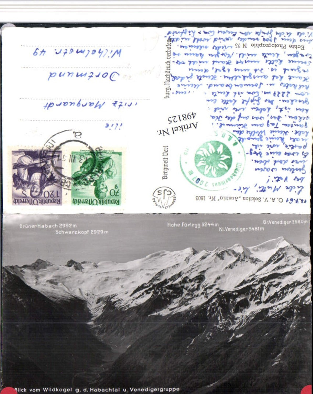 498125,Blick vom Wildkogel geg. Habachtal b. Bramberg Bergkulisse