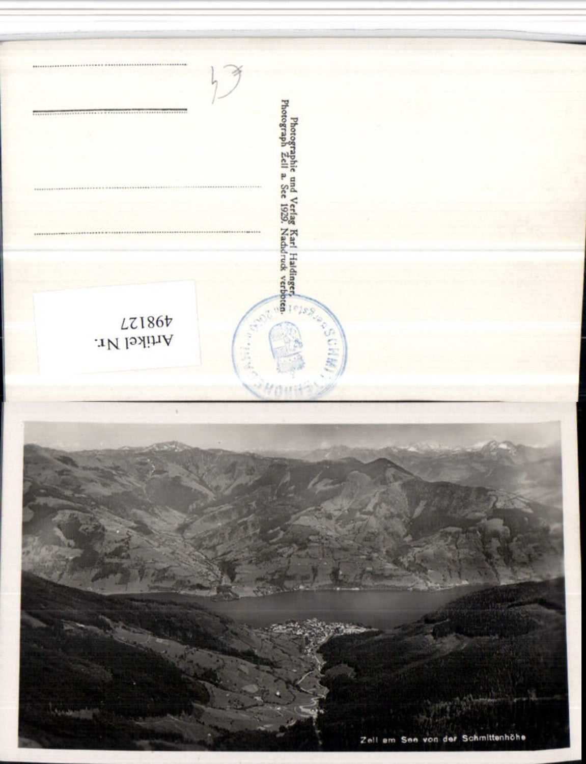 498127,Zell am See Totale von d. Schmittenhöhe Bergkulisse