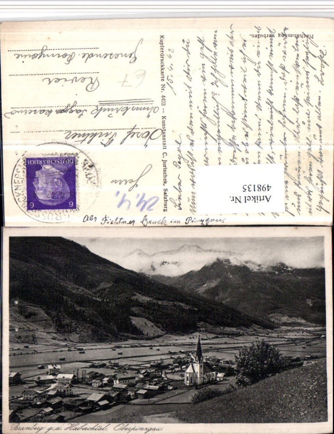 498135,Bramberg Totale geg. Habachtal Bergkulisse