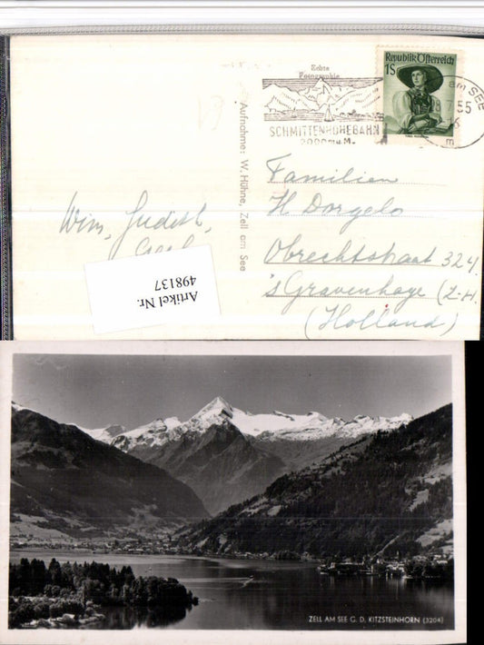 498137,Zell am See Teilansicht m. Kitzsteinhorn Bergkulisse