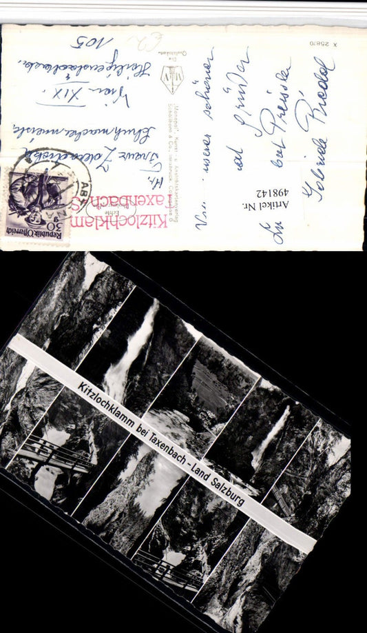 498142,Kitzlochklamm b. Taxenbach Klamm Wasserfall Mehrbildkarte