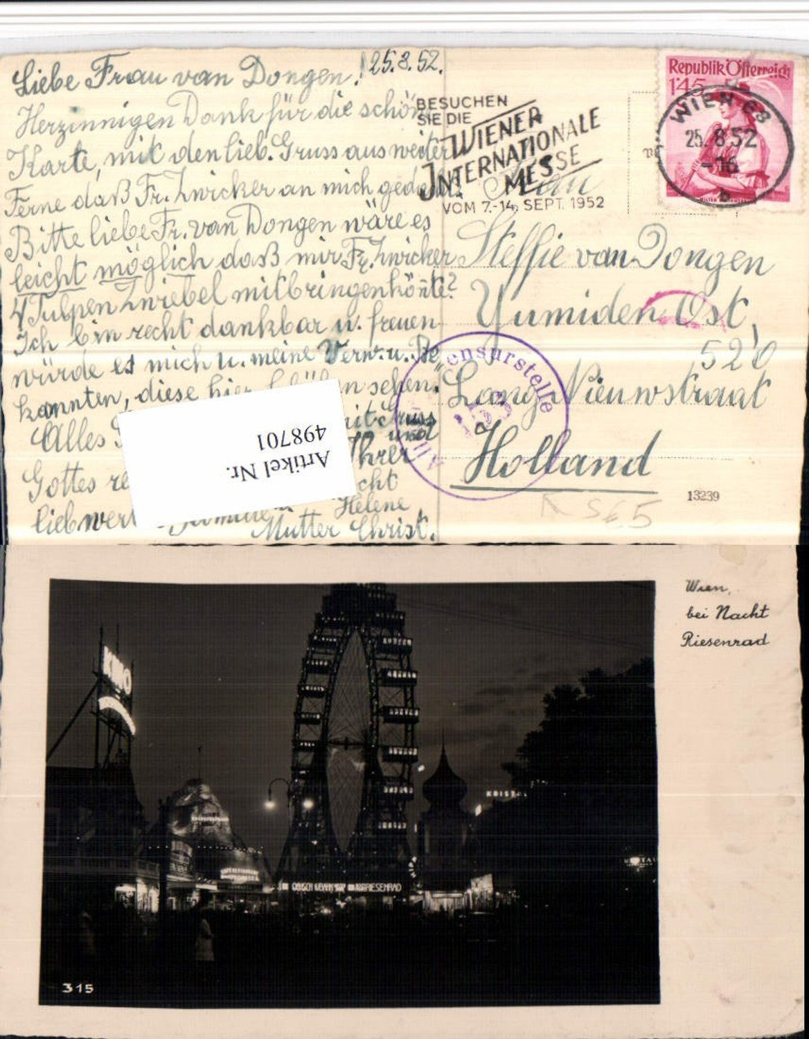 Alte Ansichtskarte – Old Postcard