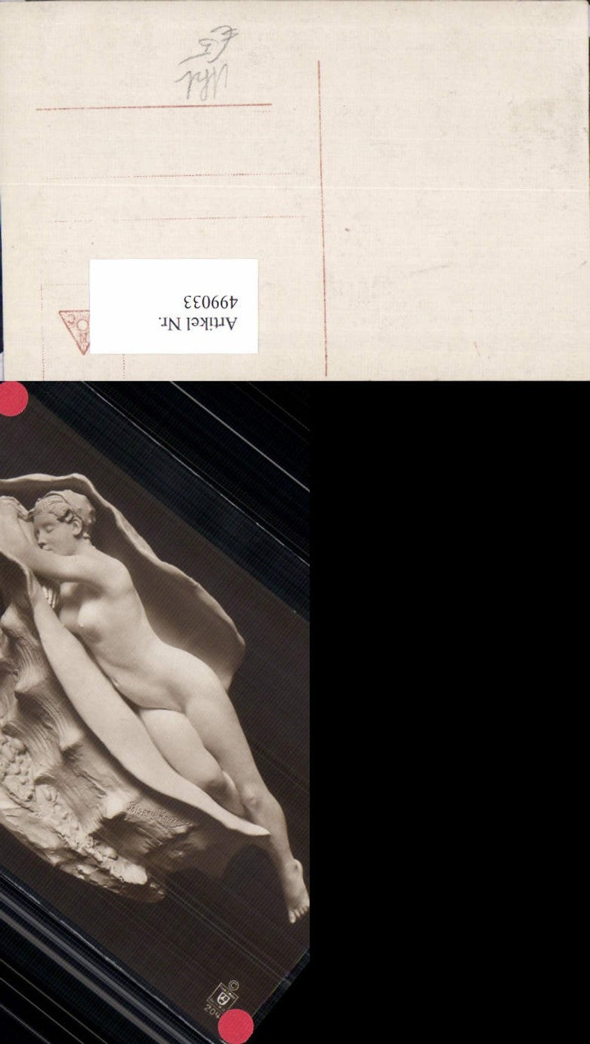 499033,Plastik Figur Skulptur Loiseau-Rousseau Die Perle Frau Akt Erotik
