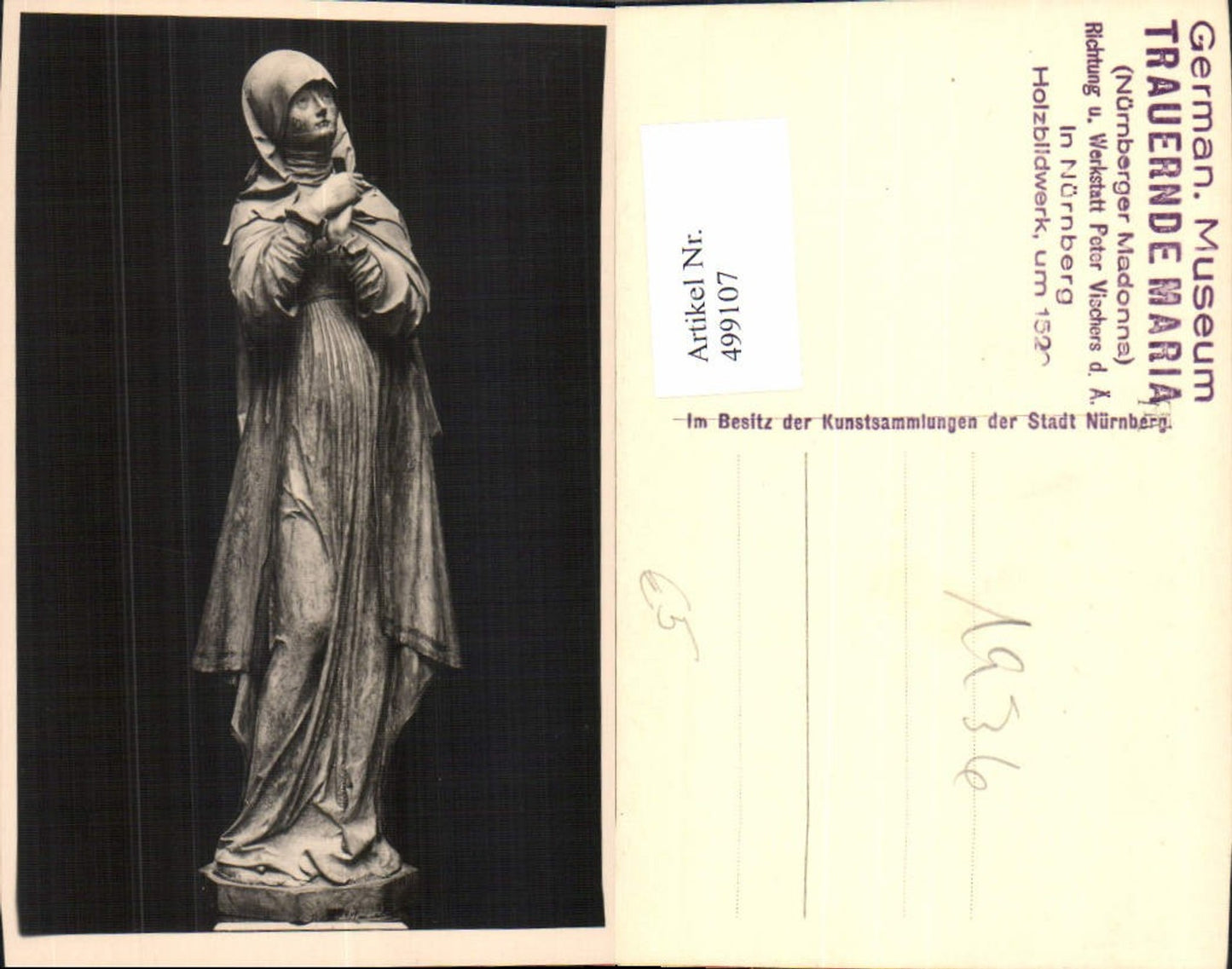 499107,Plastik Figur Skulptur Nürnberger Madonna Religion