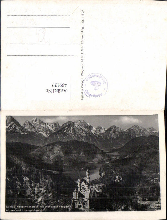 499139,Schloss Neuschwanstein m. Hohenschwangau Alpsee u. Hochgebirge
