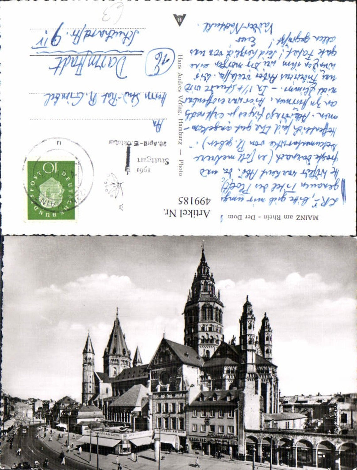 499185,Foto Ak Mainz a. Rhein Der Dom