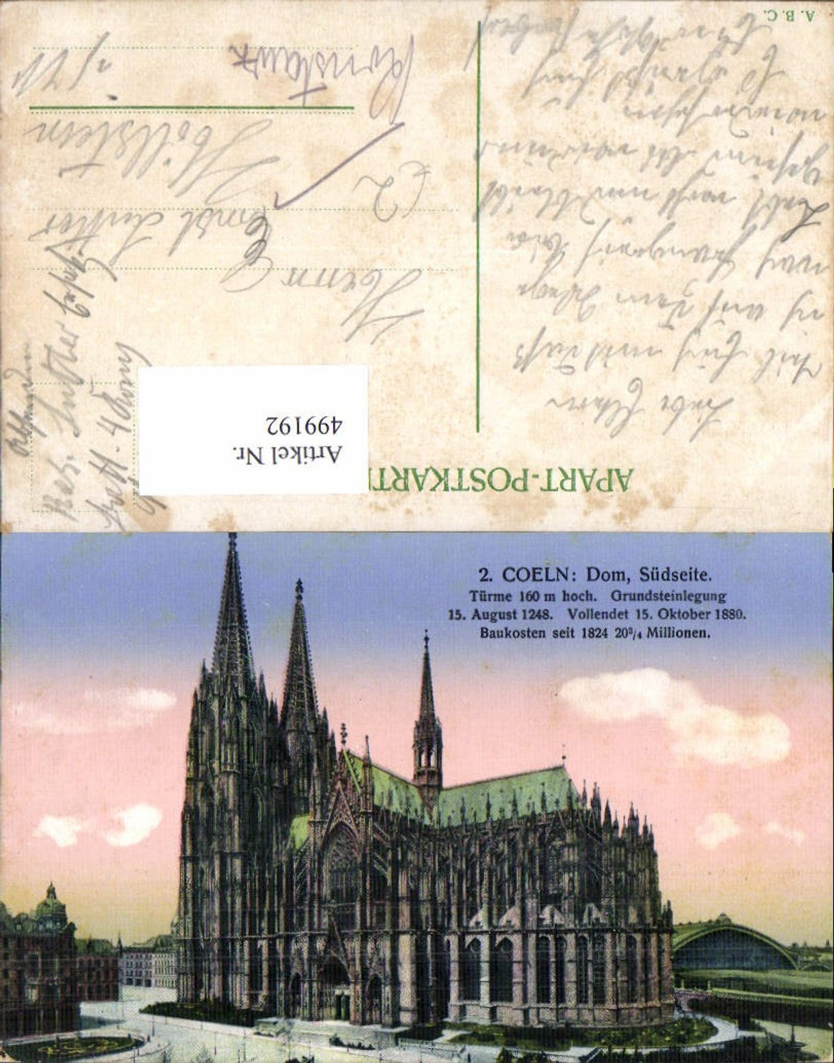 499192,Coeln Köln Dom Südseite