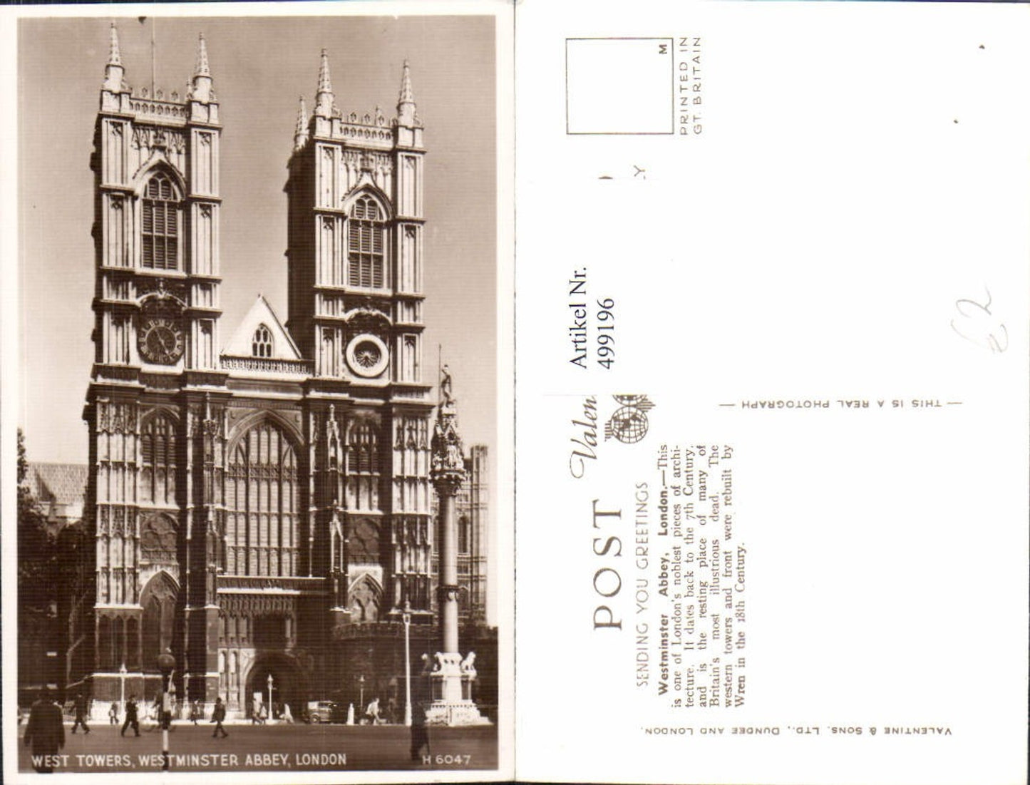 499196,London West Towers Westminster Abbey Kirche