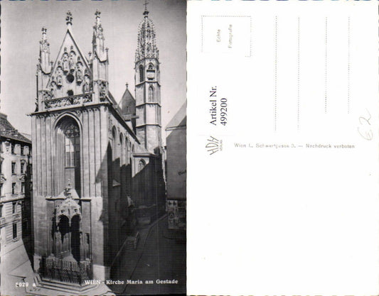 499200,Foto Ak Wien Kirche Maria a. Gestade