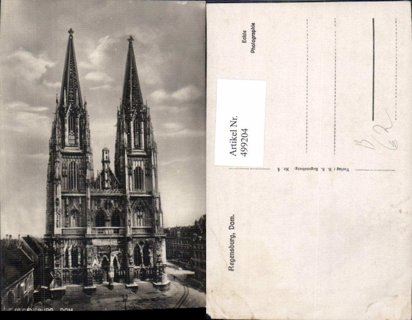 499204,Foto Ak Regensburg Dom