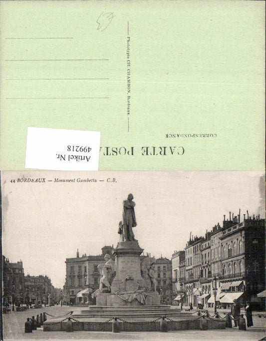 499218,Bordeaux Monument Gambetta