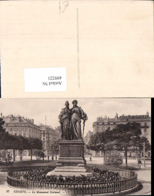 499221,Geneve Genf Le Monument National Statue Monument